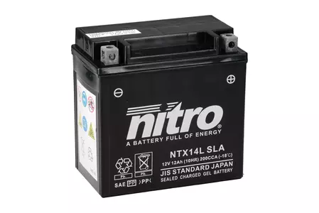 Nitro NTX14L YTX14L-BS SLA GEL AGM 12V 12 Ah гел батерия-2