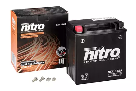 Akumulator żelowy Nitro NTX16 YTX16-BS SLA AGM 12V 14 Ah