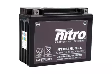 Nitro NTX24HL YTX24HL-BS SLA GEL AGM 12V 21 Ah gēla akumulators - NTX24HL SLA