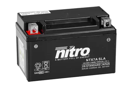 Nitro NTX7A YTX7A-BS SLA GEL AGM 12V 6 Ah gelska baterija-2