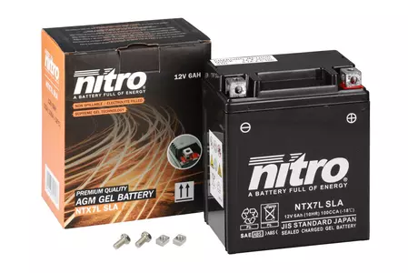 Akumulator żelowy Nitro NTX7L YTX7L-BS SLA GEL AGM 12V 6 Ah