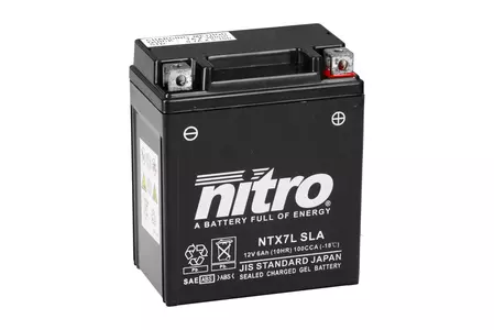 Nitro NTX7L YTX7L-BS SLA GEL AGM 12V 6 Ah gēla akumulators-2