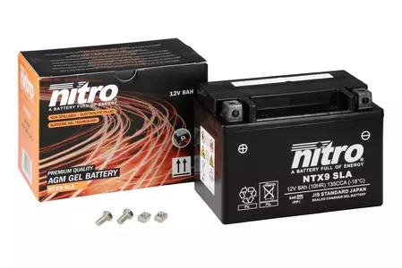 Akumulator żelowy Nitro NTX9 YTX9-BS SLA GEL AGM 12V 8 Ah - NTX9 SLA