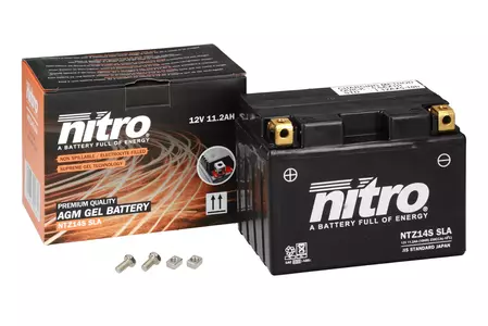 Nitro NTZ14S YTZ14S SLA AGM GEL 12V 11,2 Ah batteria gel - NTZ14S SLA