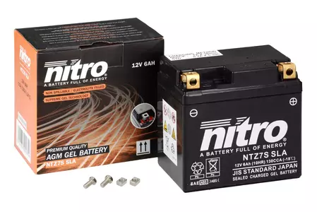 Akumulator żelowy Nitro YTZ7S SLA AGM GEL 12V 6 Ah