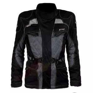 ZTK Sting chaqueta de moto textil negro-gris M-1