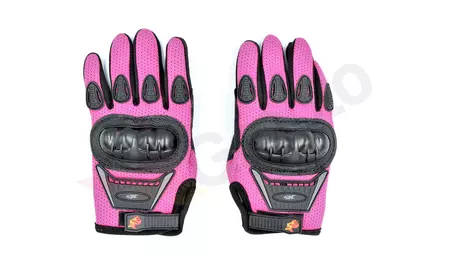 Rękawice motocyklowe enduro Power Force V-01K Junior różowe S-2