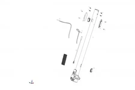 Fastgørelse af nedre bremseledning Niu scooter Pro og Sport - H1702007
