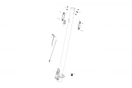 Sistema di piegatura del manubrio dello scooter KQI2 - H1301007