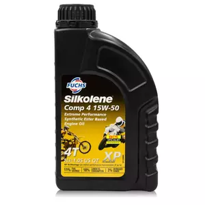 Silkolene Comp 4 15W50 4T Óleo de motor semi-sintético 1l - D63130