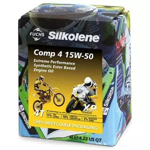 Silkolene Comp 4 15W50 4T Полусинтетично моторно масло 4л - G0ONM4