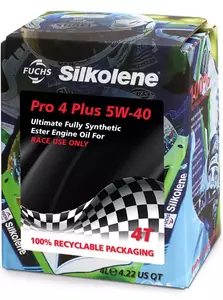 Silkolene Pro 4 Plus 5W40 4T synthetische motorolie 4l - G0ONN9
