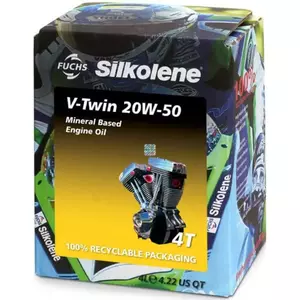 Silkolene V-Twin 20W50 4T Minerale motorolie 4l - G0ONS1