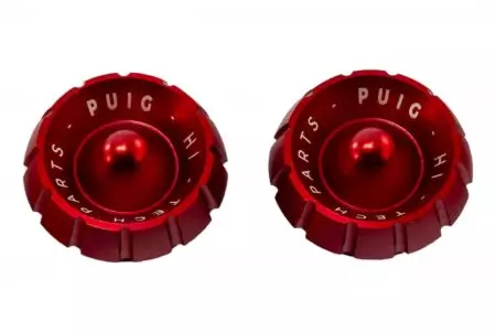 Puig Thuster pesos de extremidade de guiador tampa decorativa vermelha - 9420R