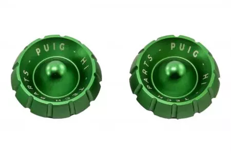 Puig Thuster ohjaustangon päätypainot koristeellinen korkki vihreä - 9420V