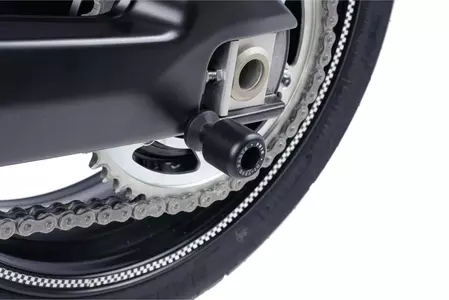 Almofadas de proteção do eixo da roda traseira Puig Kawasaki até 2012 preto - 4033N