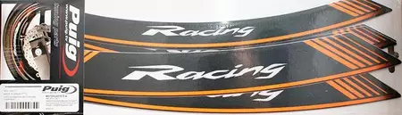 Puig Racing velgsticker strips universeel oranje - 5531T