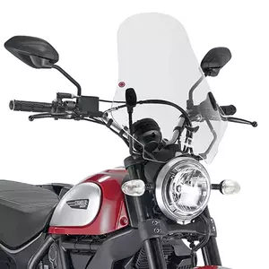 Para-brisas acessório Kappa 7407AK Ducati Scrambler 400 2016-2020, Scrambler Icon 800 2015-2020 48x43,5 cm transparente - 7407AK