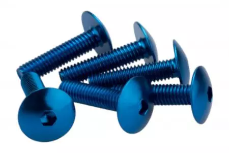 Śruby aluminiowe owiewki Puig 6 szt. M6x25 mm niebieski - 0689A