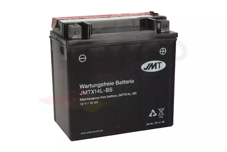 Underhållsfritt 12V 12 Ah JMT YTX14L-BS batteri (WPX14L-BS)-2