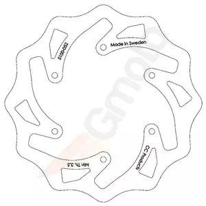 Disco de travão traseiro CC Products (NG129) - 5100-0052