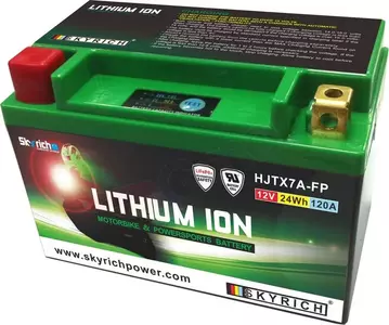 Baterie litiu-ion Skyrich YTX7A-BS 12V 2 Ah cu indicator de încărcare - HJTX7A-FP