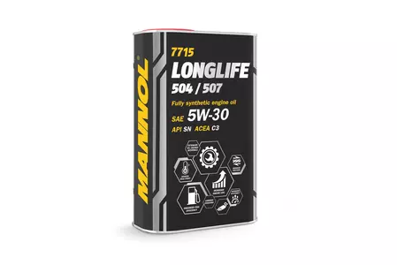 Olej silnikowy syntetyczny Mannol 7715 LONGLIFE 504/507 1L - MN7715-1ME