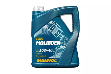 Mannol 7505 MOLIBDEN halvsyntetisk motorolie 10W-40 1L - MN7505-5