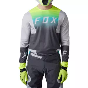 Fox 360 Horyzn Svetlo siva S motoristična majica-3