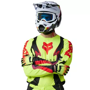 Fox 180 Kozmik Fluorescent Yellow S motocikla sporta krekls-7