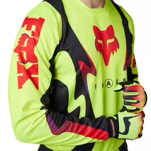 Fox 180 Kozmik Fluoreszierendes Gelbes Motorrad Sweatshirt XL-4