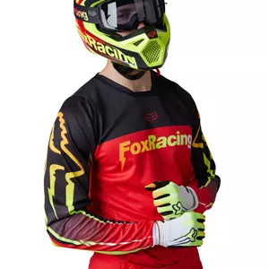 Fox 180 Statk fluorescējoši sarkans M motocikla sporta krekls-6