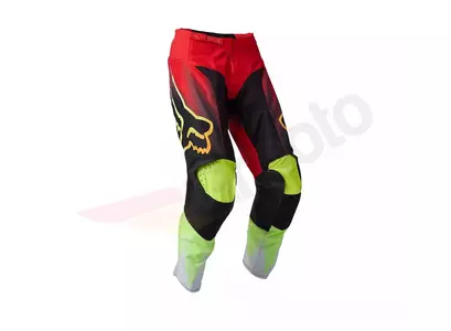 Pantaloni da moto Fox 180 Statk Rosso Fluorescente 32 - 30463-110-32