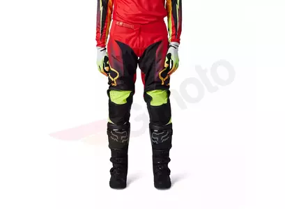 Calças de motociclista Fox 180 Statk Fluorescent Red 36-2