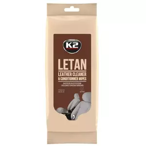 Nedvesített törlőkendők bőrkárpitok tisztítására K2 Letan - K210