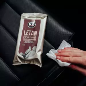 Nedvesített törlőkendők bőrkárpitok tisztítására K2 Letan-5