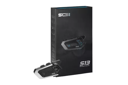 SCS S-13 Bluetooth 500m motorkerékpár intercom 1 bukósisak-2