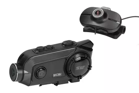Motocyklový interkom SCS S-12 Bluetooth 500m duální kamera 1 helma-1