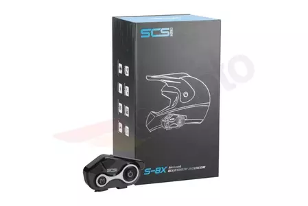 SCS S-8X Bluetooth 800m интеркомони за мотоциклети 2 каски-10