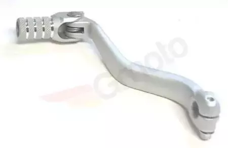M.C. gearskiftehåndtag. Suzuki RM 125 98-12 aluminium farve sølv stål spids - LCA4304