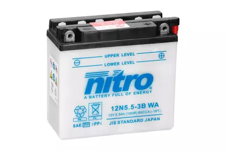 Akumulator standardowy Nitro 12N5.5-3B 12V 5,5Ah-2