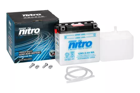 Nitro 12N5.5-4A 12V 5,5Ah standarta akumulators - 12N5.5-4A WA