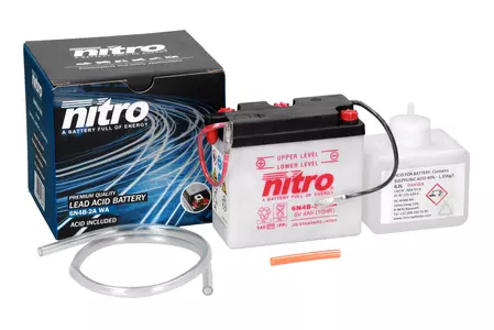 Nitro 6N4B-2A 6V 4Ah standardbatteri - 6N4B-2A WA