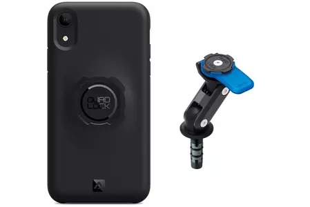 Quad Lock telefonfodral med iPhone XR ramhuvudhållare - QLM-FSM+QLC-IPZ