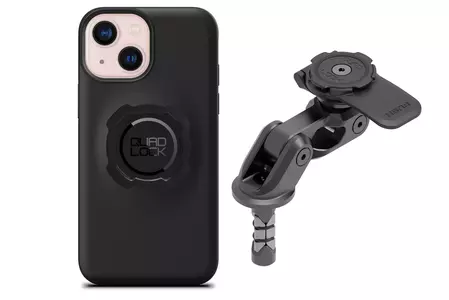 Quad Lock-telefonetui med rammehovedholder Pro iPhone 13 Mini - QLM-FSM-PRO+QLC-IP13S