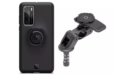 "Huawei P40 Quad Lock" telefono dėklas su rėmeliu "Head Pro" laikikliu - QLM-FSM-PRO+QLC-P40