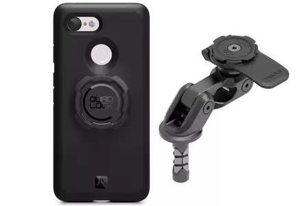 "Quad Lock" telefono dėklas su rankena rėmo galvutėje "Pro" "Google Pixel 3 - QLM-FSM-PRO+QLC-PIX3