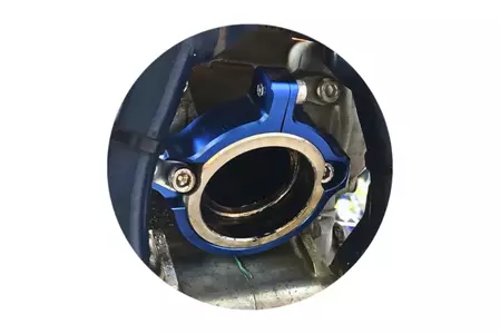 Forstærkningsflange til udstødningsrør Mitigator blå KTM Husqvarna 17-23-6