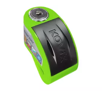 Bremsscheibenschloss mit Alarm Kovix KT6 fluo grün-1