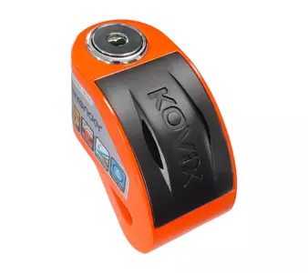 Zámok brzdového kotúča s alarmom Kovix KT6 fluo orange - BTHKOV037